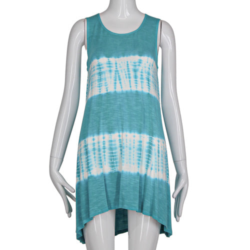 ECO SKIN TURQUOISE TIE DYE DRESS/SWIMSUIT COVER SZ MD