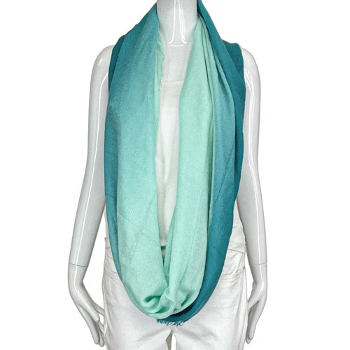 MICHAEL STARS TURQUOISE OMBRE INFINITY SCARF
