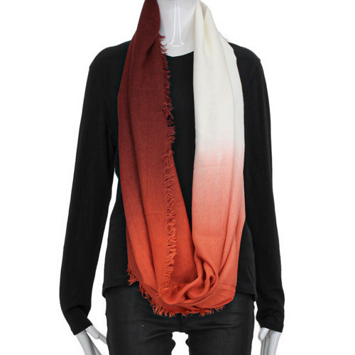 MICHAEL STARS RUST OMBRE INFINITY SCARF