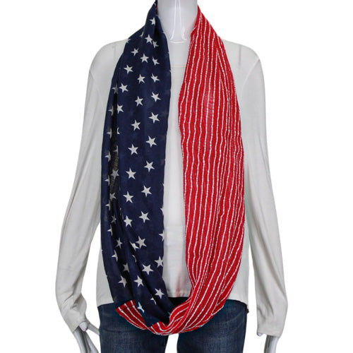 RED/WHITE/BLUE INFINITY SCARF
