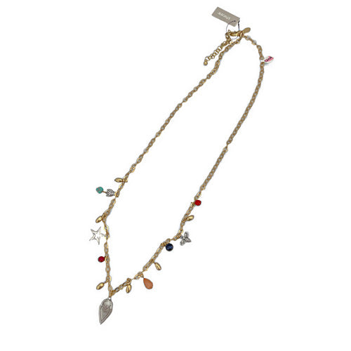 CHICO'S MULTI COLOR BEAD/CHARM NECKLACE