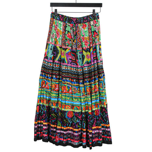 TRAVELSMITH MULTI COLOR BROOMSTICK MAXI SKIRT SZ SM