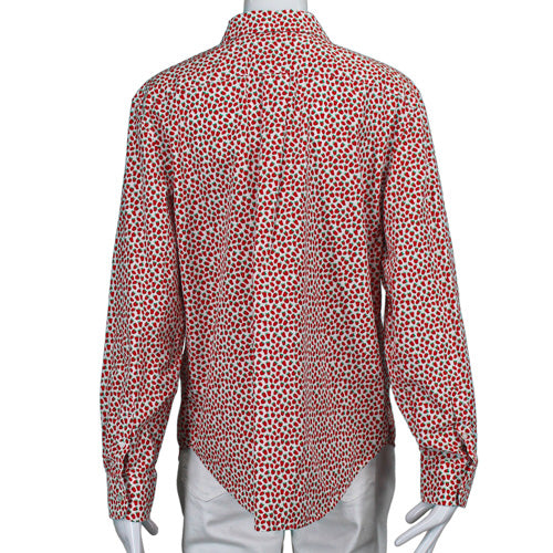 BROOKS BROTHERS WHITE/RED STRAWBERRY PRINT BLOUSE SZ 16