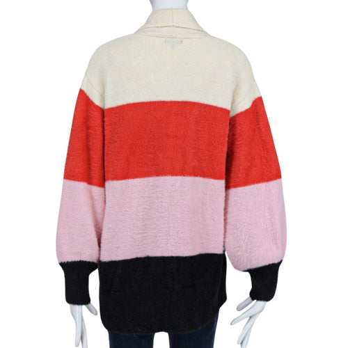 WHO WHAT WEAR MULTI COLOR SWEATER TOPPER SZ MD
