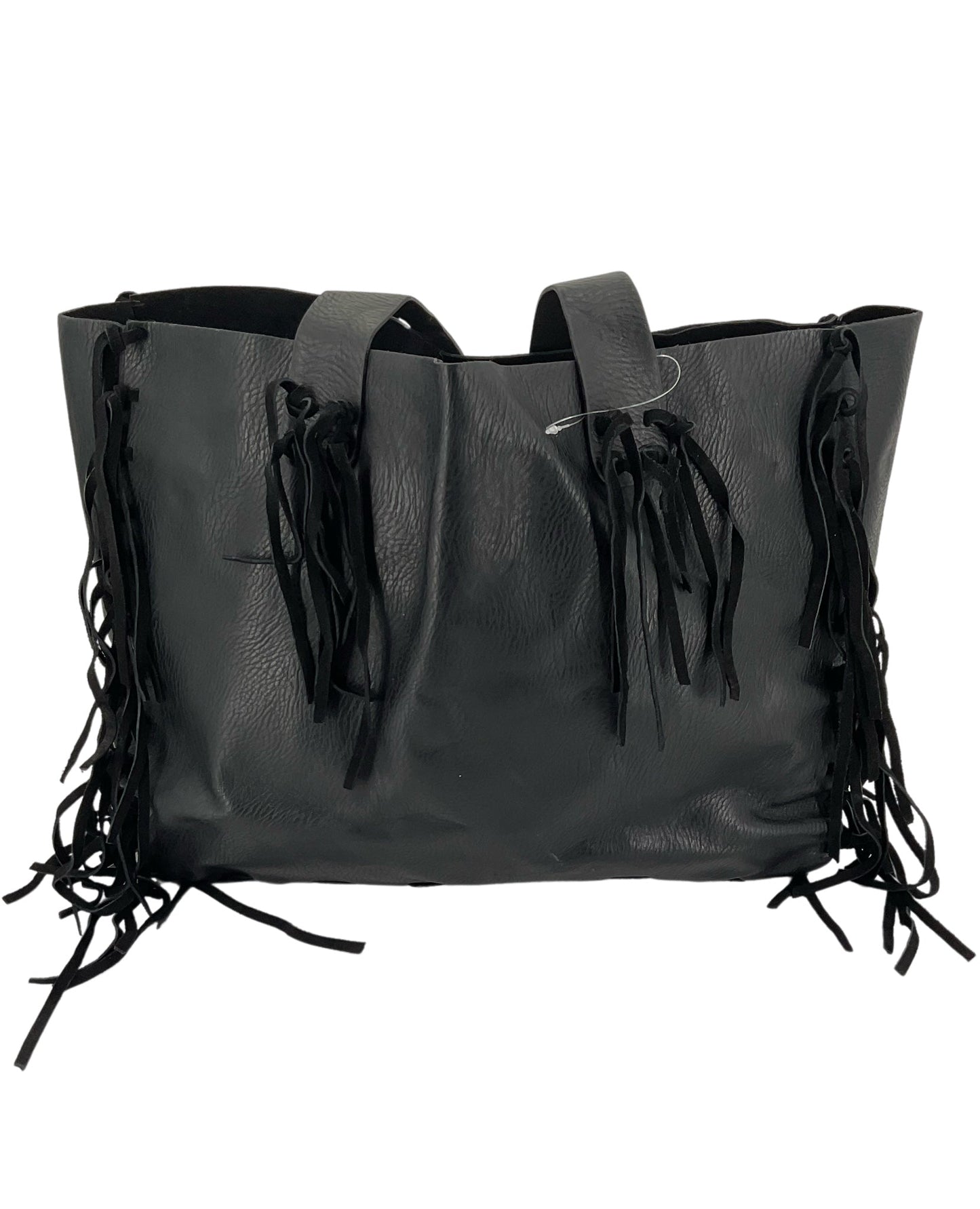 STREET LEVEL TRIPLE 7 VEGAN BLACK 2 PIECE TOTE AND POUCH