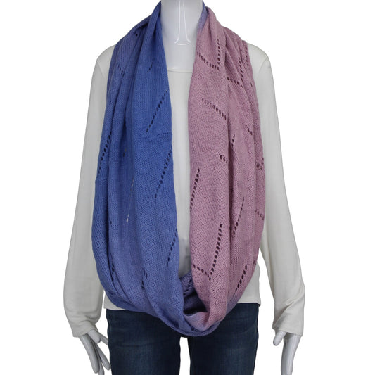 MICHAEL STARS BLUE OMBRE KNIT INFINITY SCARF