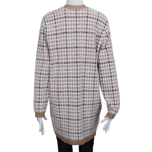 ANN TAYLOR MULTI COLOR HOUNDSTOOTH SWEATER SZ XL