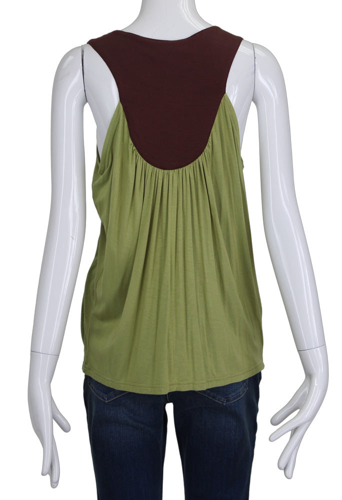 SOFT SURROUNDINGS GREEN EMBELISHED TOP SZ MD
